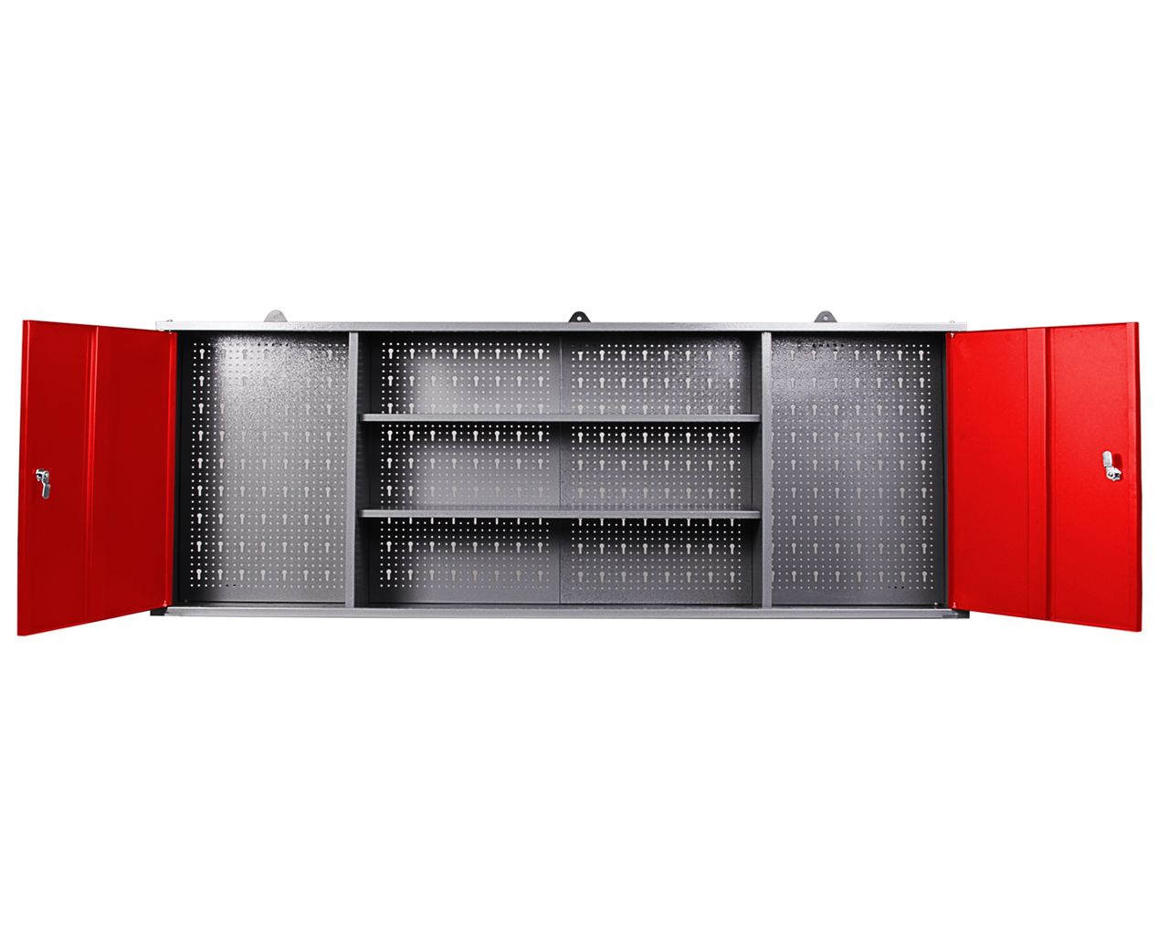 Ondis24 Werkstatt Set Konny 160 cm 1 Schrank LED rot