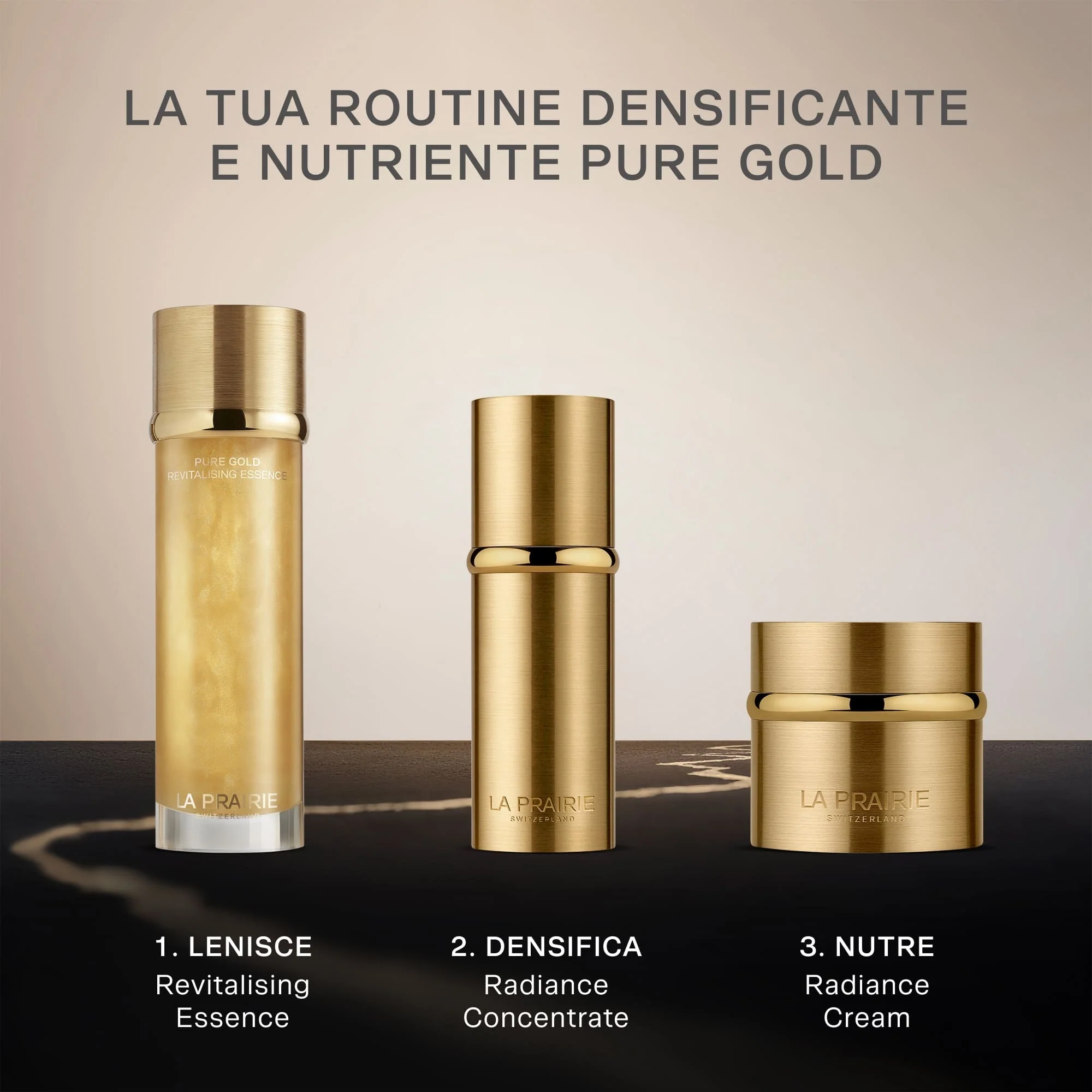 Krema za sijaj Pure Gold - 24-urna posvetlitvena nega, 24-urna hidratantna nega, 24-urna nega proti gubam, 24-urna nega z globalnim učinkom