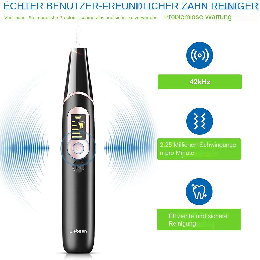 Yoyaxi Zahnpflege-Set Wasserdicht und geräuscharm für Zuhause & Reisen, 1-tlg., 5 Intensitätsstufen, IPX6 Wasserdichtigkeit und praktische LED-Anzeige