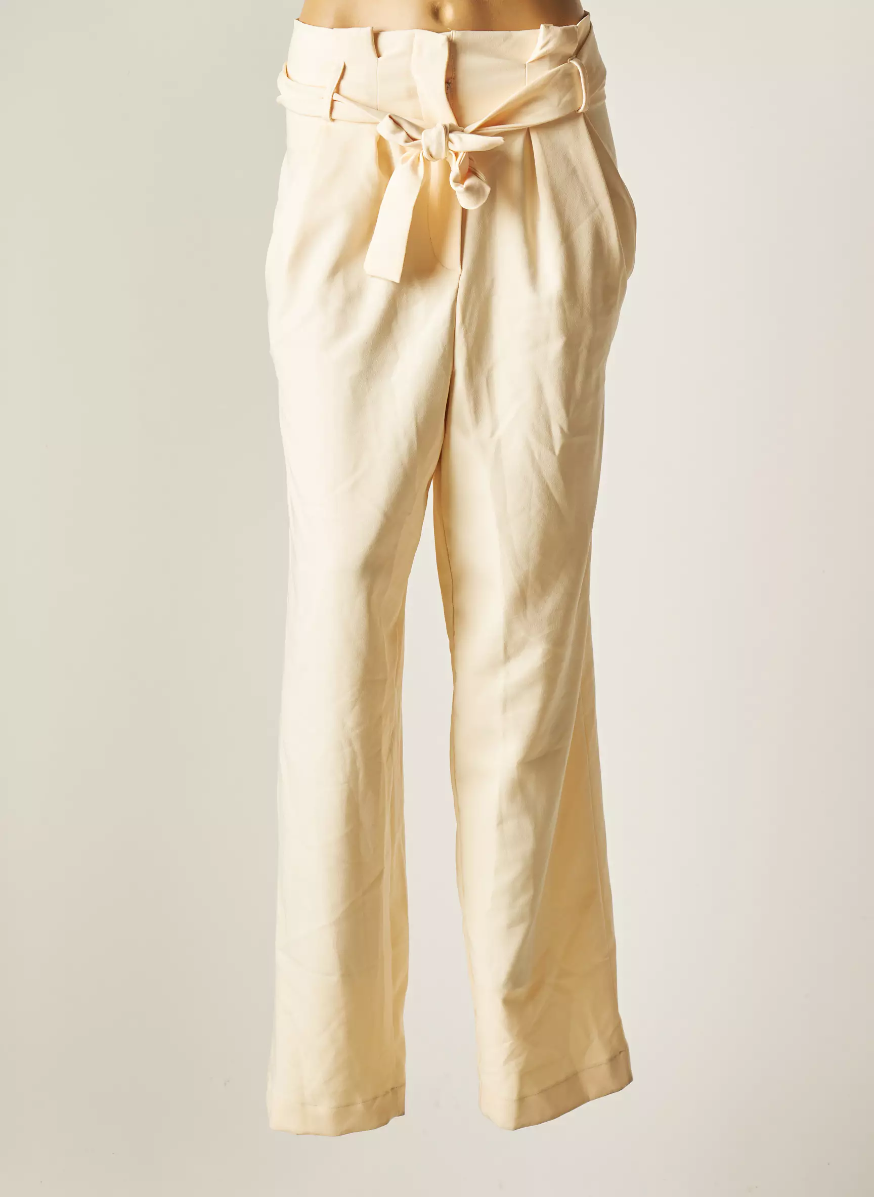 Astrid Black Label Pantalons Larges Femme couleur beige