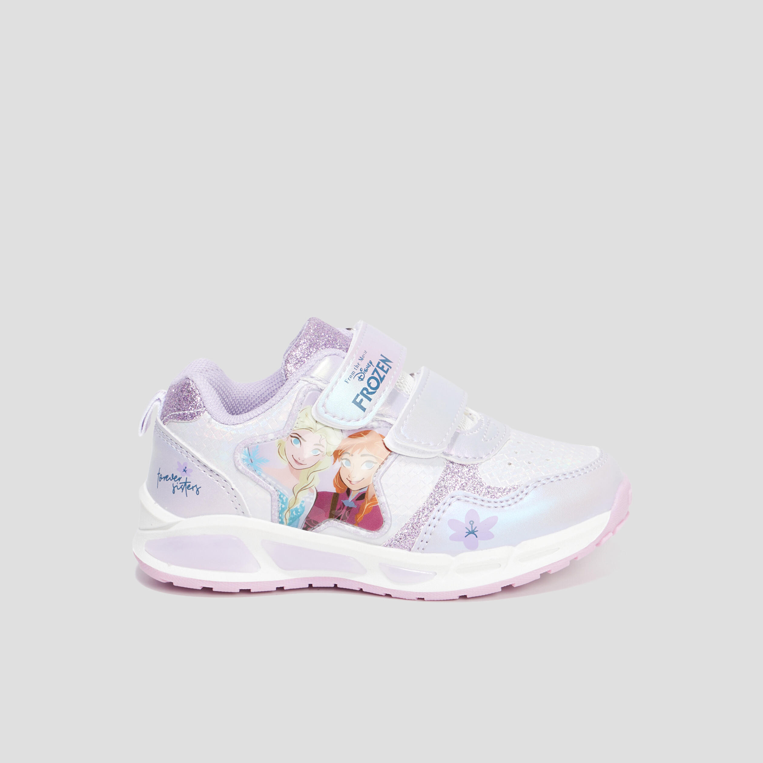 Baskets running lumineuses Frozen violet fille | La Halle