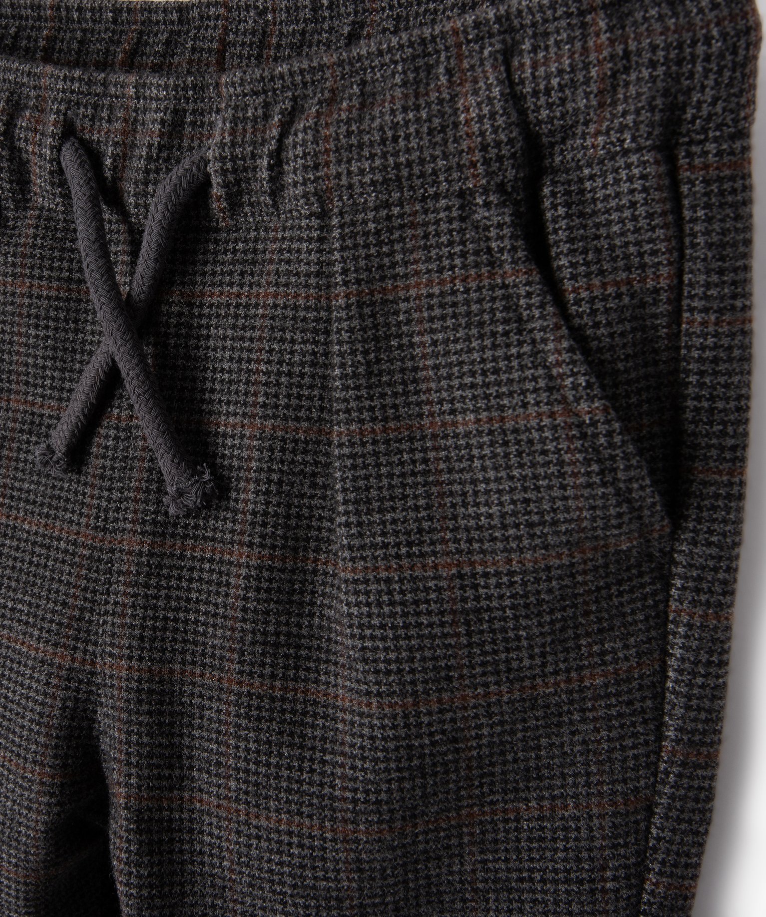 Pantalon carotte à motif pied-de-poule bébé Garçon gris | GEMO
