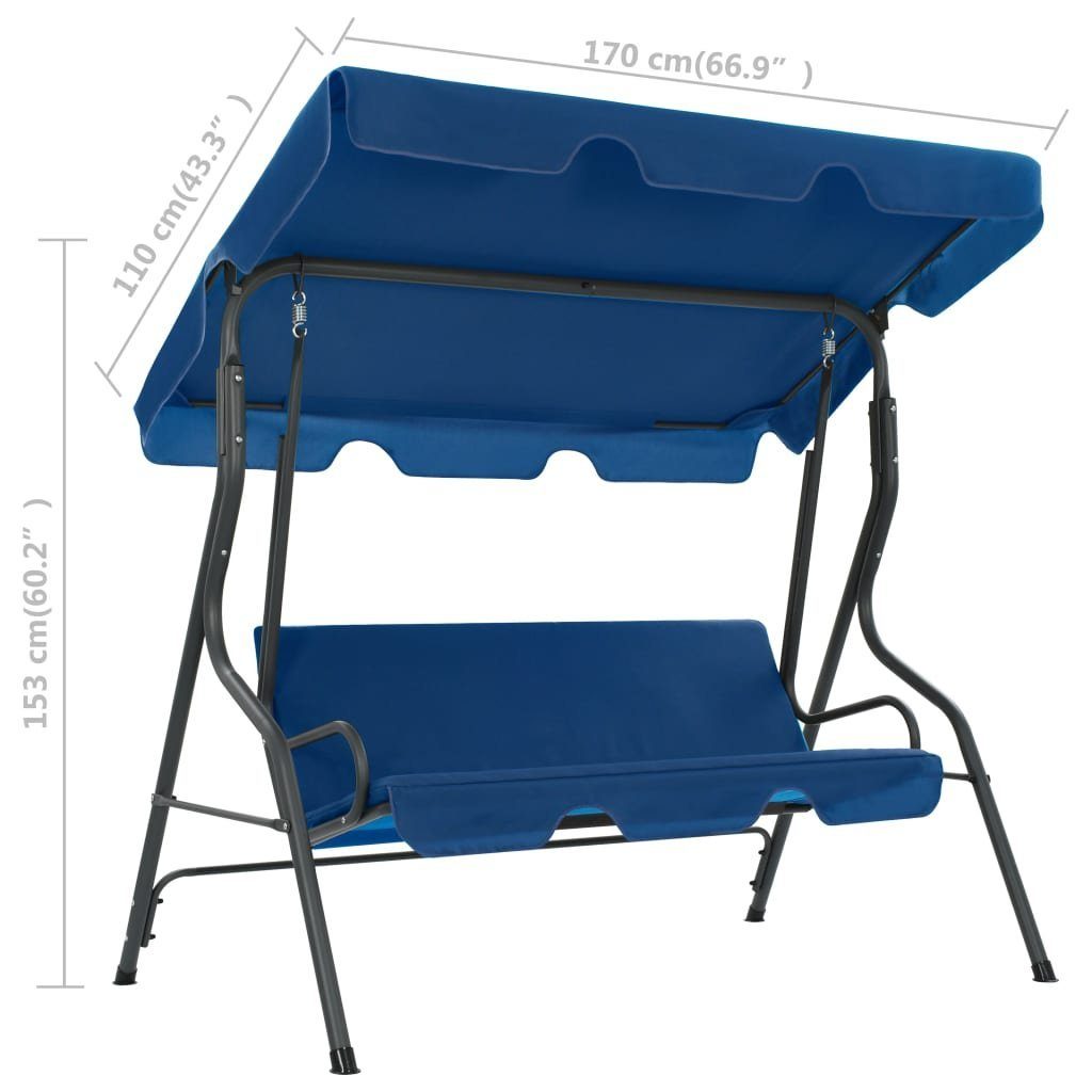 vidaXL Hollywoodschaukel Hollywoodschaukel Dunkelblau 170×110×153 cm Stoff, 1 tlg.