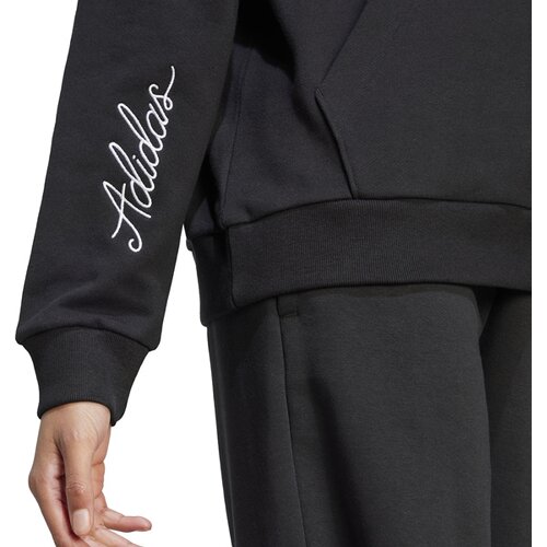 DAMEN KAPUZENSWEAT SCRIBBLE EMBROIDERY FRENCH TERRY