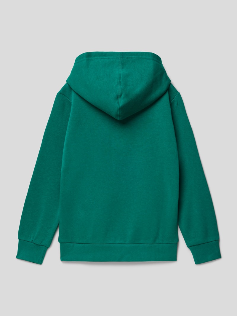Hoodie mit Label-Stitching in grün