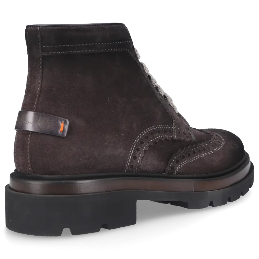 Santoni - Stiefeletten 17684 Veloursleder - grau