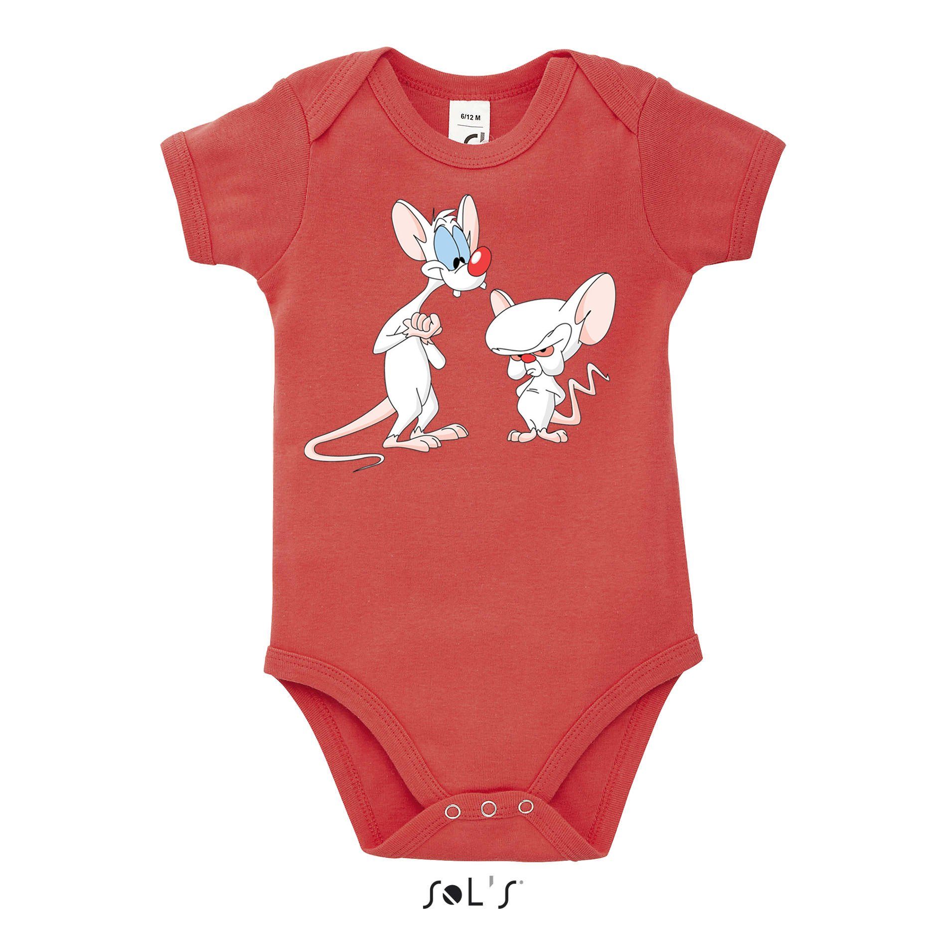 Blondie & Brownie Strampler Kinder Pinkybrain Baby mit Druckknopf