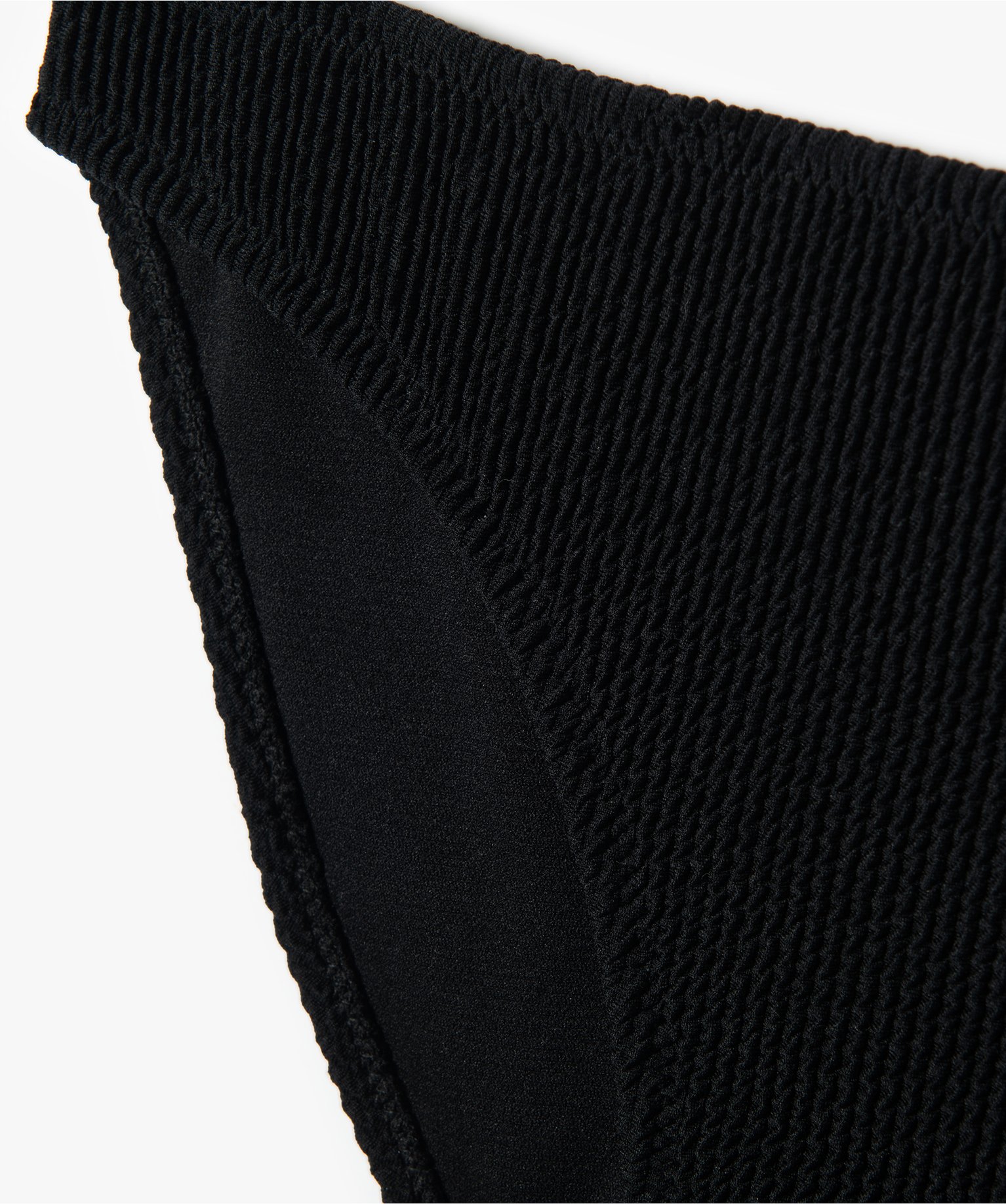 Maillot de bain fille 2 pièces en maille gaufrée noir | GEMO