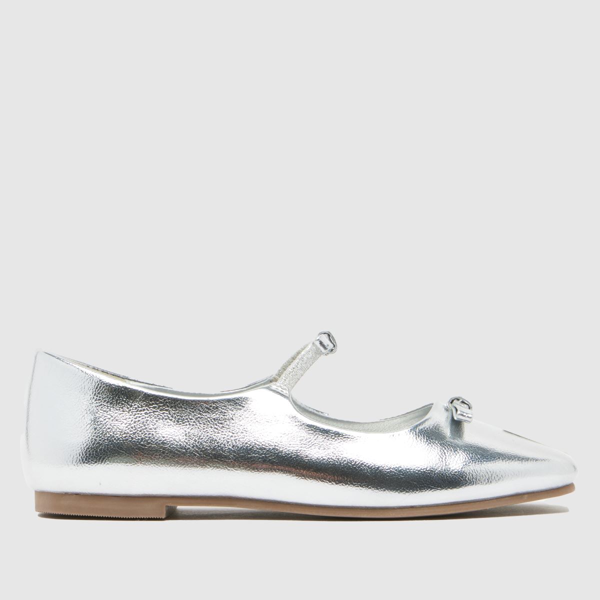 Schuh silverfärgade ballerinaskor med månbåge för flickor