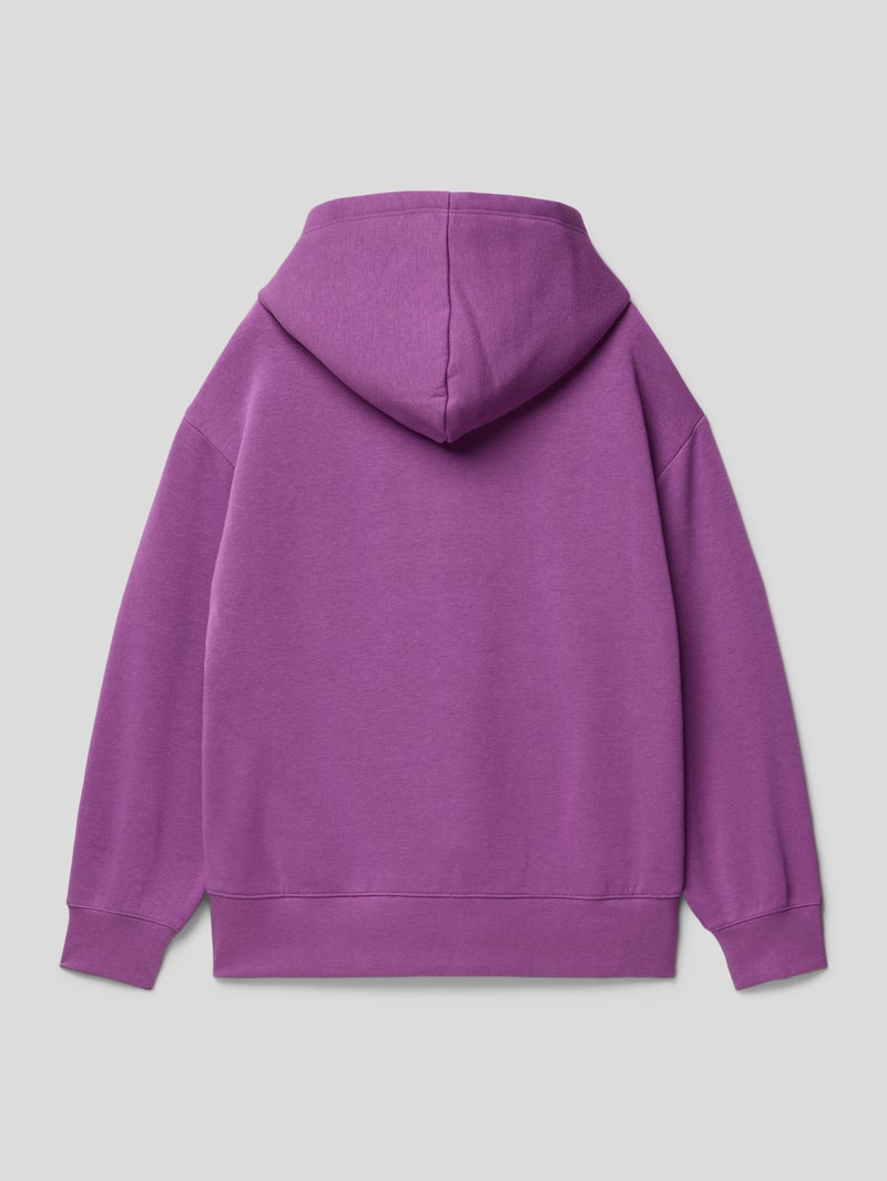 Hoodie mit Label-Stitching in lila