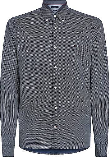TOMMY HILFIGER Herren Hemd NATURAL SOFT FLEX PRT SF SHIRT Slim Fit Langarm