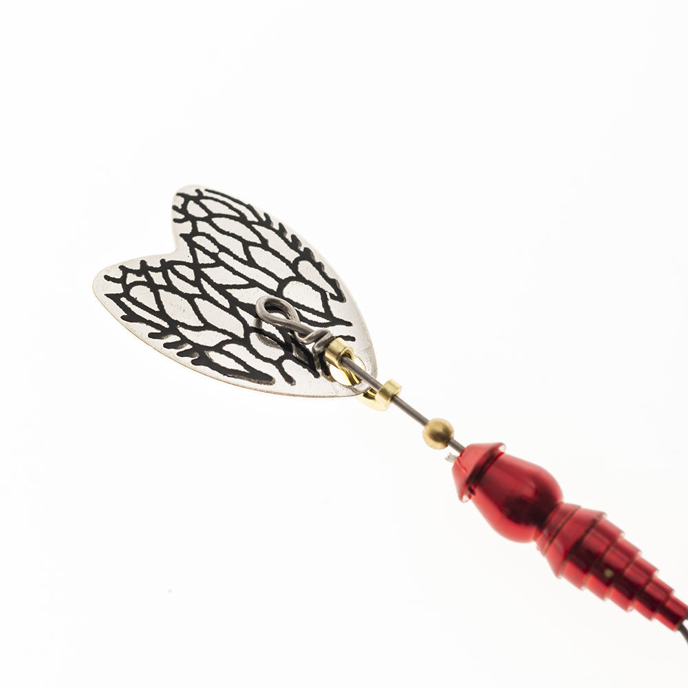 Mepps Bug Silver Cherry Spinning Spoon