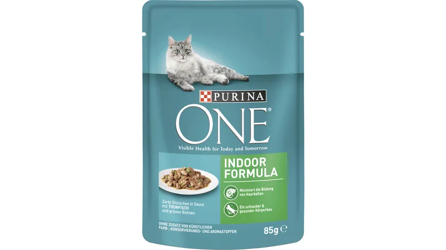 PURINA ONE Indoor Formula mit Thunfisch und grünen Bohnen 85 g