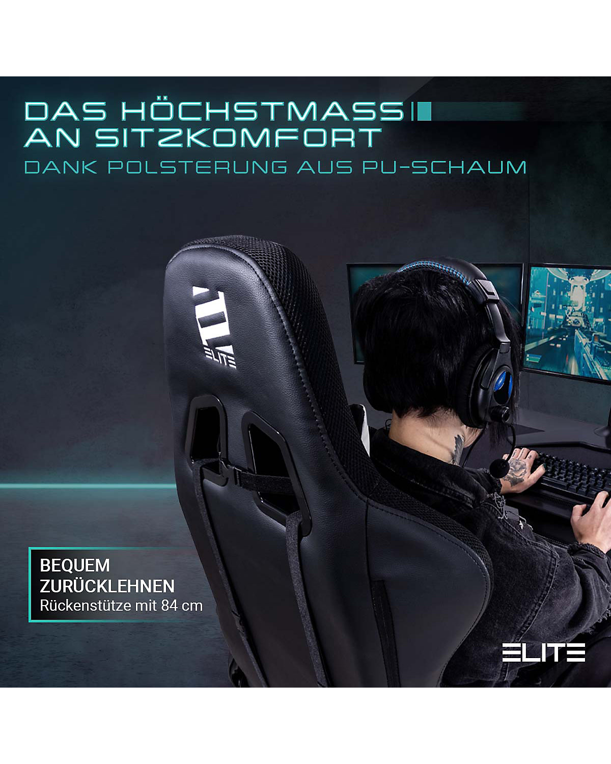 Gaming Stuhl DESTINY MG200 - Ergonomischer Racing Gaming Stuhl - Auch als RGB