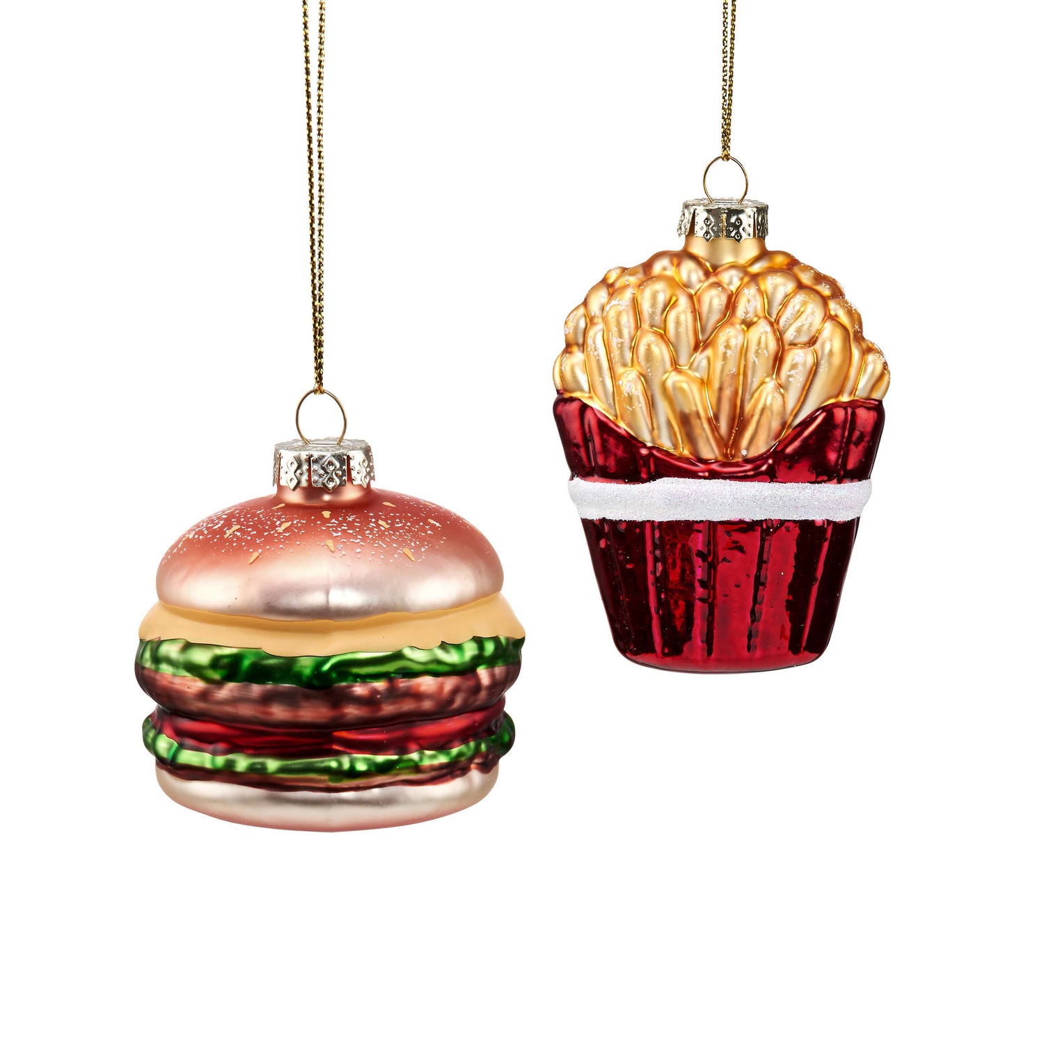 HANG ON Anhänger 2-tlg. Burger & Pommes