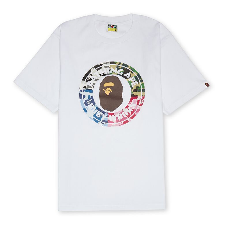 A Bathing Ape Abc Camo Crazy Busy Works Tee white