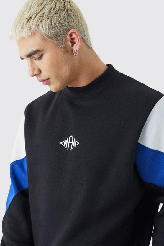 Man Colorblock Sweatshirt