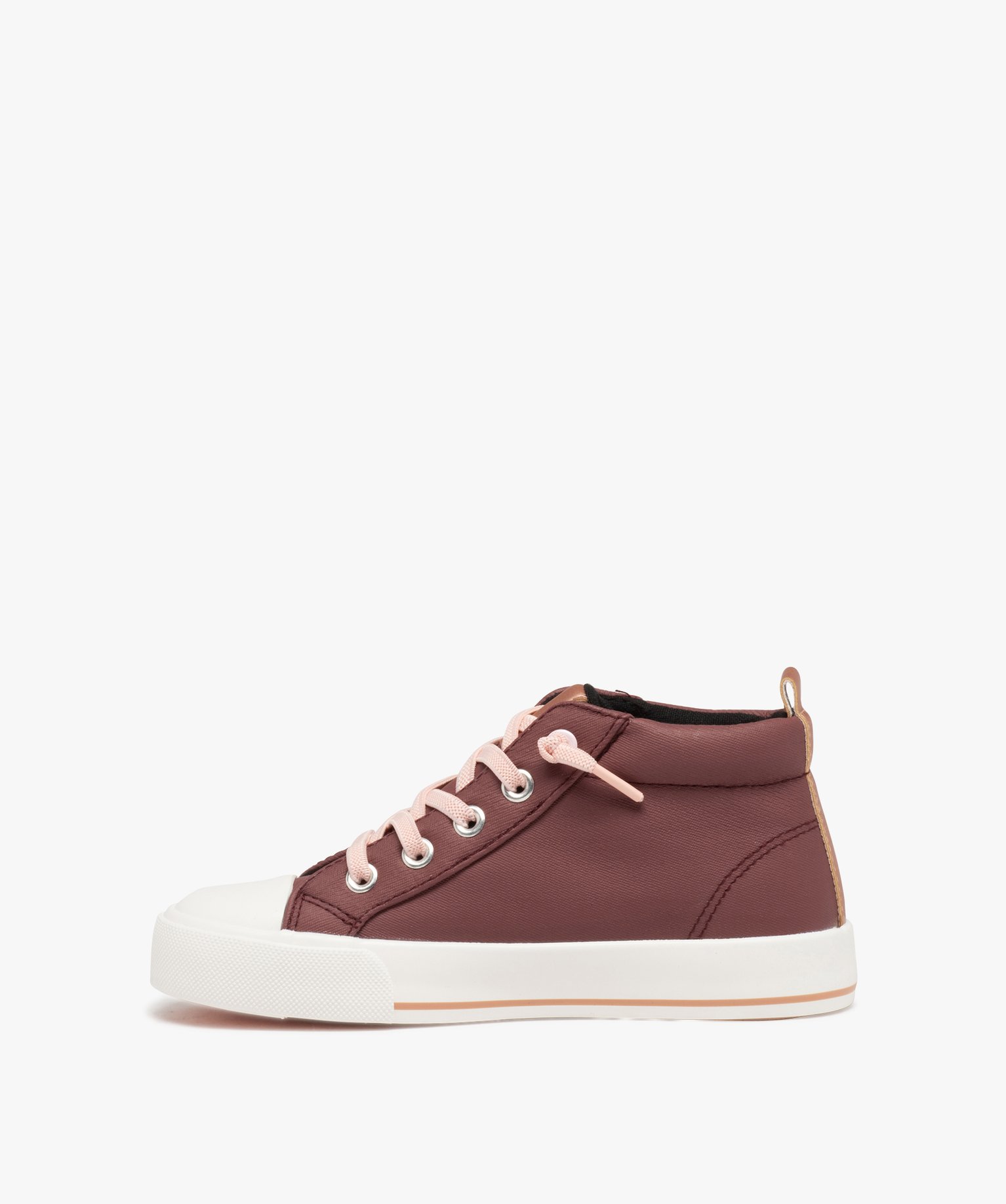 Baskets fille mid-cut déperlantes bordeaux | GEMO
