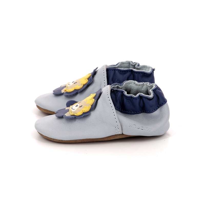 Chaussons cuir tannage vegetal Happy Lion
