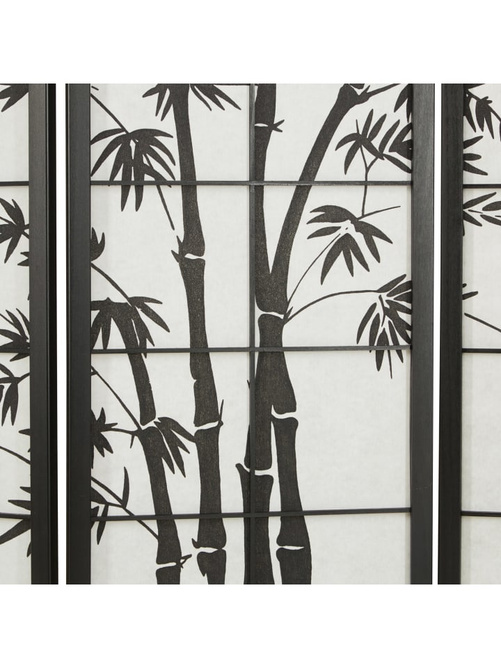 Homestyle4u 3-tlg. Paravent in Schwarz 132x179 günstig kaufen onesize