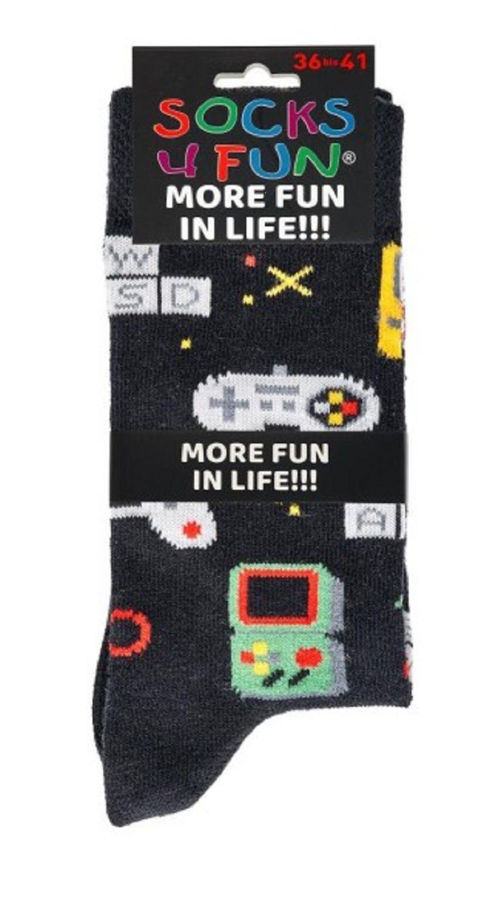 Socks 4 Fun Freizeitsocken Socks 4 Fun Motiv Gaming 2-er Bündel (2-er Bündel, 1-Paar, 2-er Bündel)
