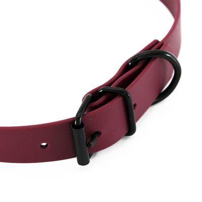 Heim Halsband BioThane, bordeaux