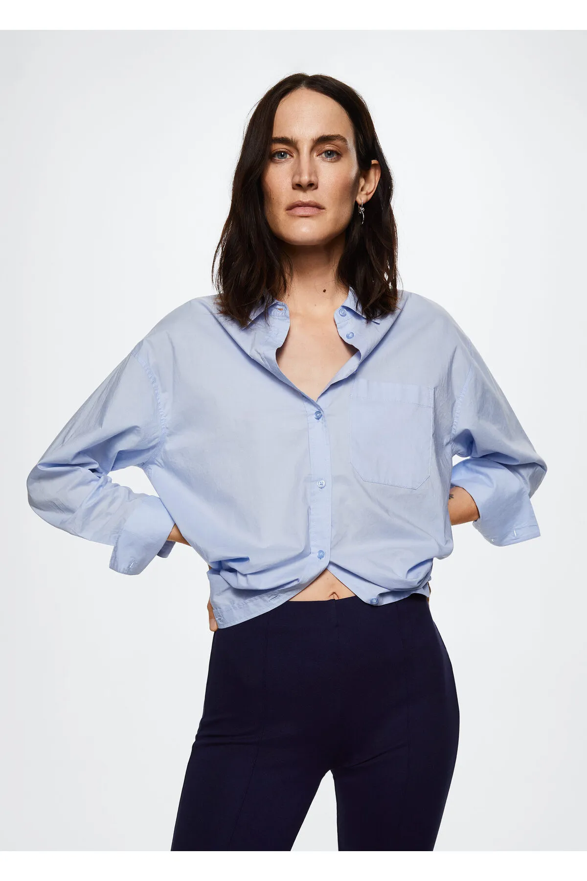 MANGO  Blaue Damenstrumpfhose 37093841