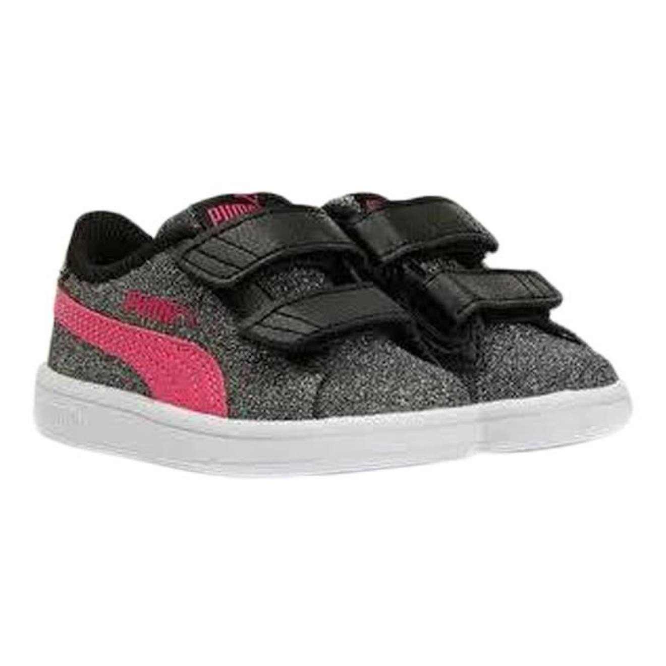 Basket Cuir Enfant Puma Smash V2 Glitz gris