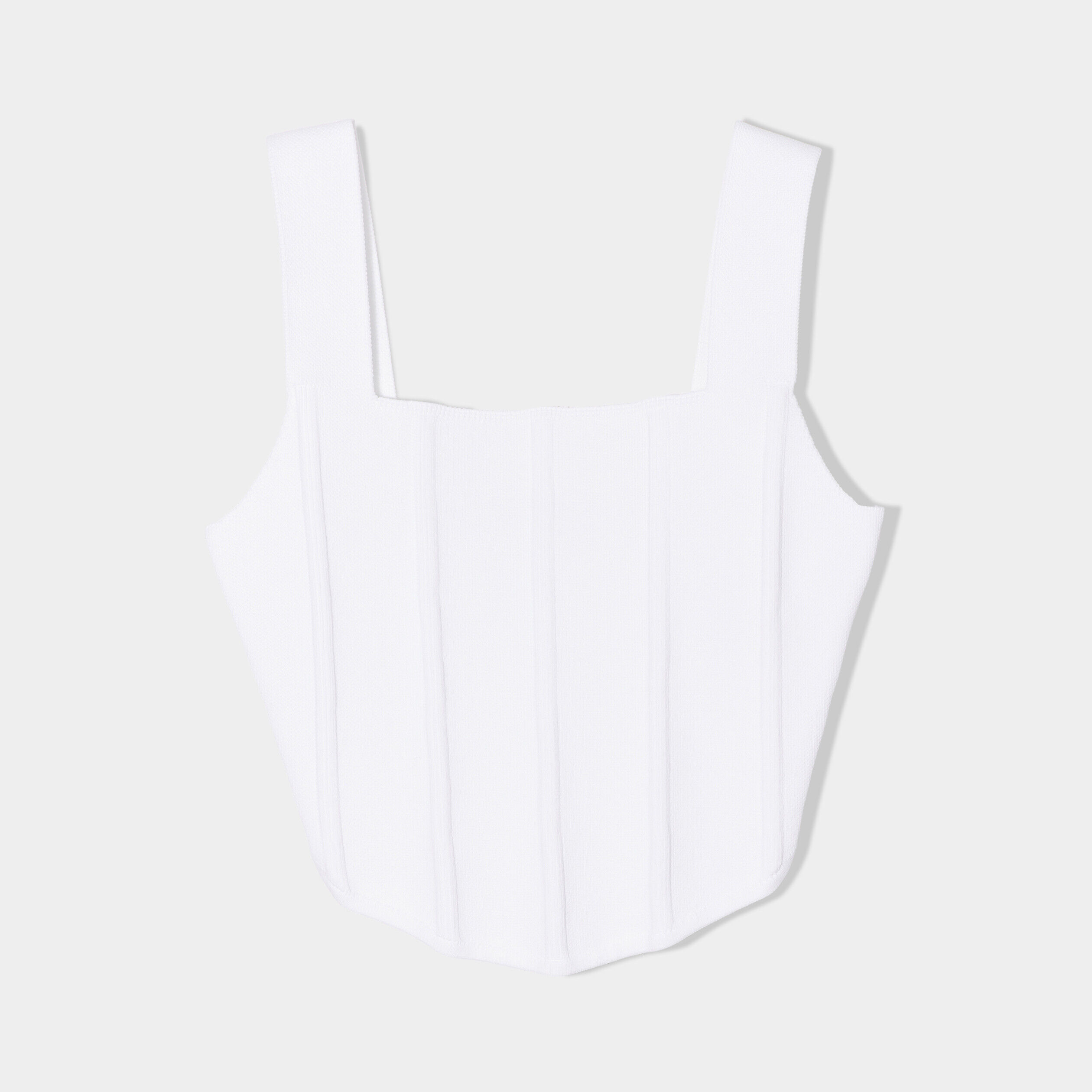 Crop top tricot gaînant ecru femme | Cache Cache
