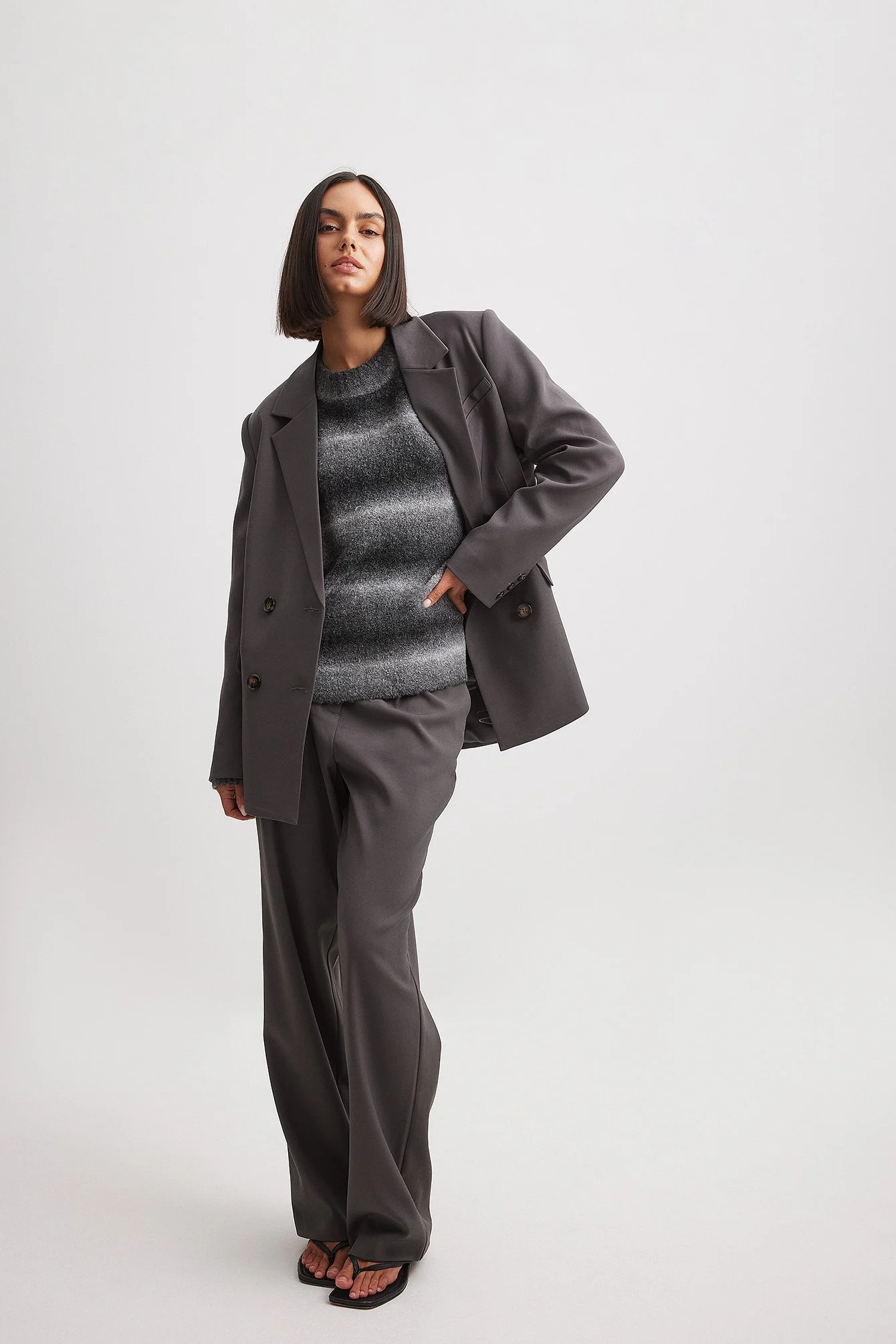 Oversized-Strickpullover mit Ombre-Effekt