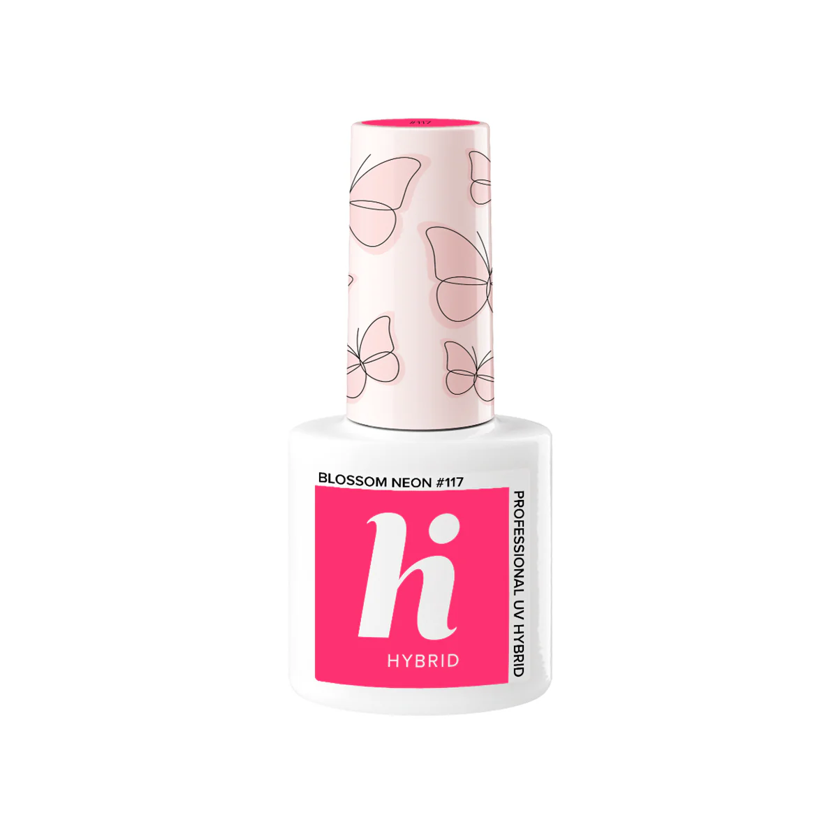 Esmalte de uñas semipermanente con efecto gel y mariposas, diseño UV.