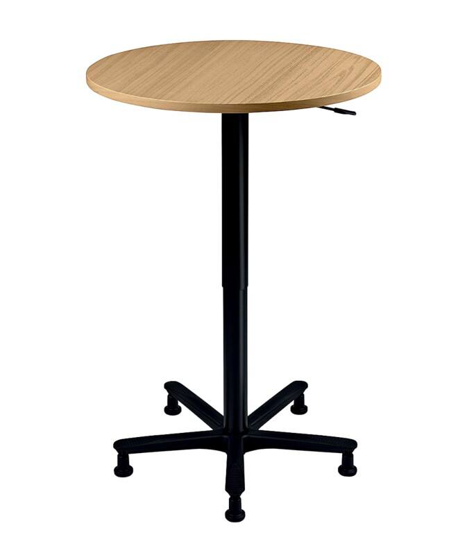 Hammerbacher Säulentisch Buche, Schwarz 800 x 1.140 x 720 - 1.140 mm