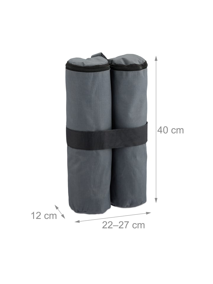 relaxdays 4 x Pavillon Sandsäcke in Grau günstig kaufen onesize