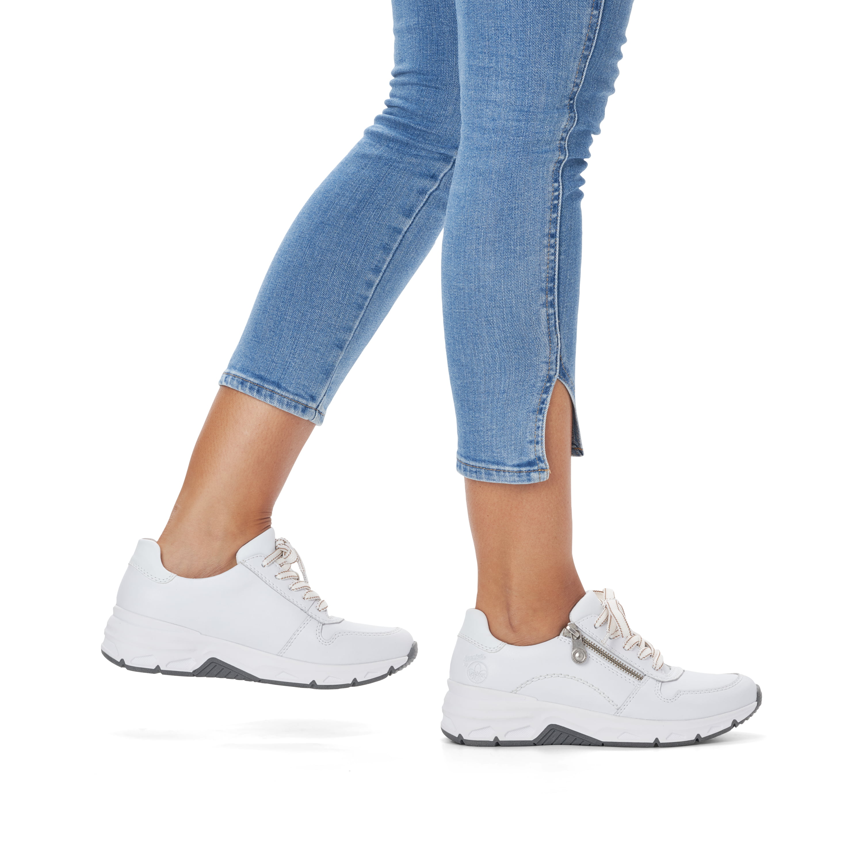 Rieker Damen Sneaker Low kristallweiß