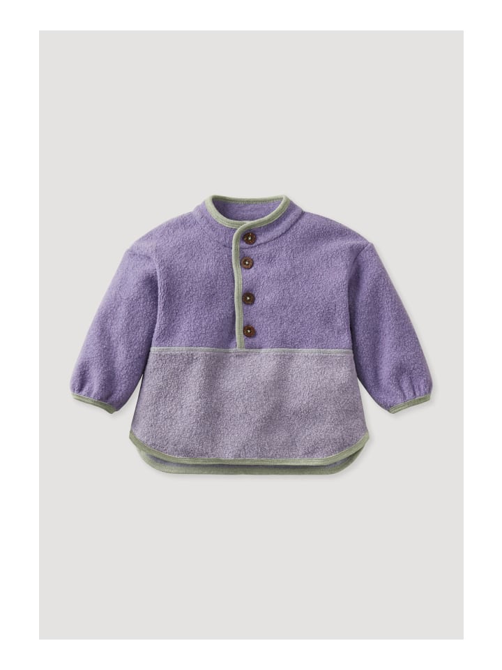Hessnatur Fleece Sweater in lila günstig kaufen