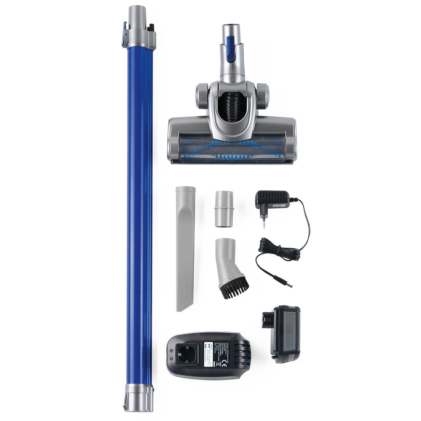 CLEANmaxx Zyklon Hybrid Staubsauger Akku Sensation kabellos 14,8V blau/grau