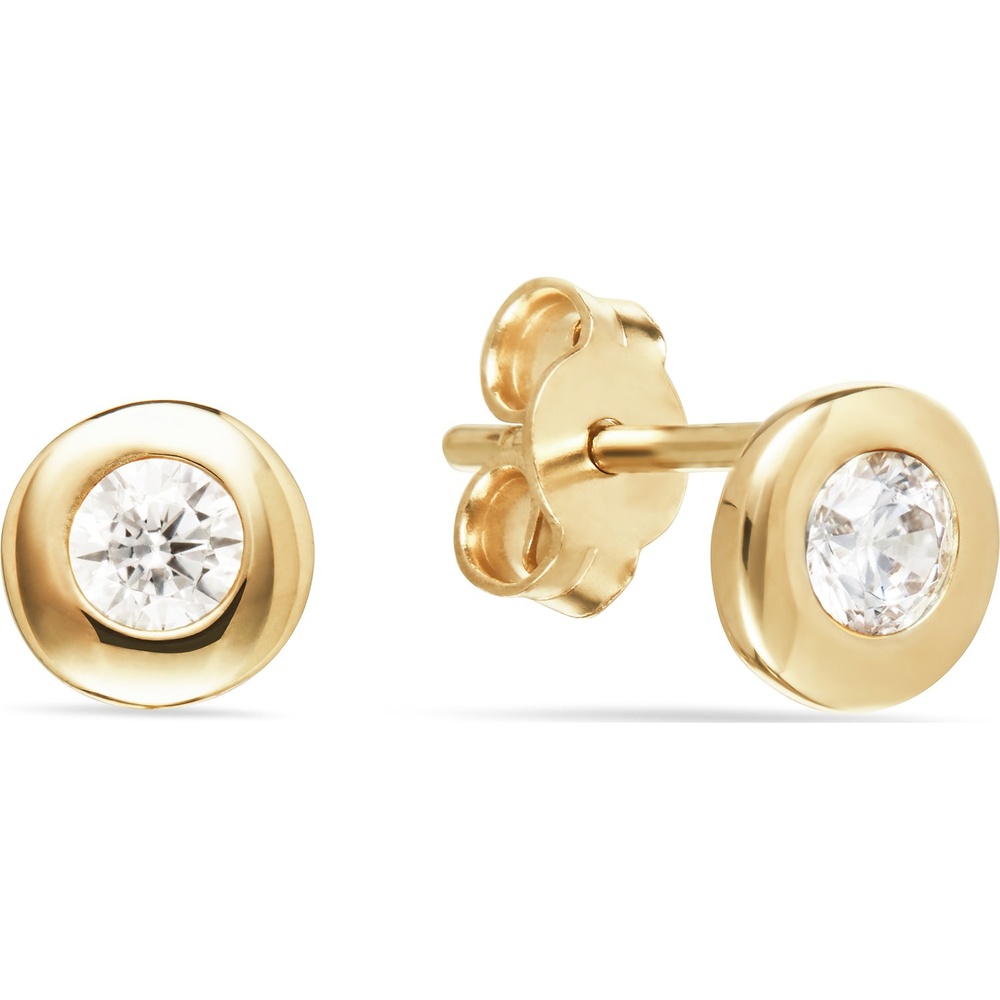 FAVS Boucles d'oreilles à fermoir à poussette 375 Or jaune Boucles d'oreilles