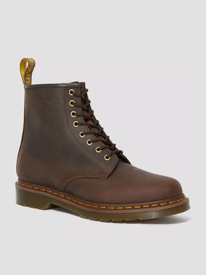 Dr. Martens Leder-Boots in Braun günstig kaufen