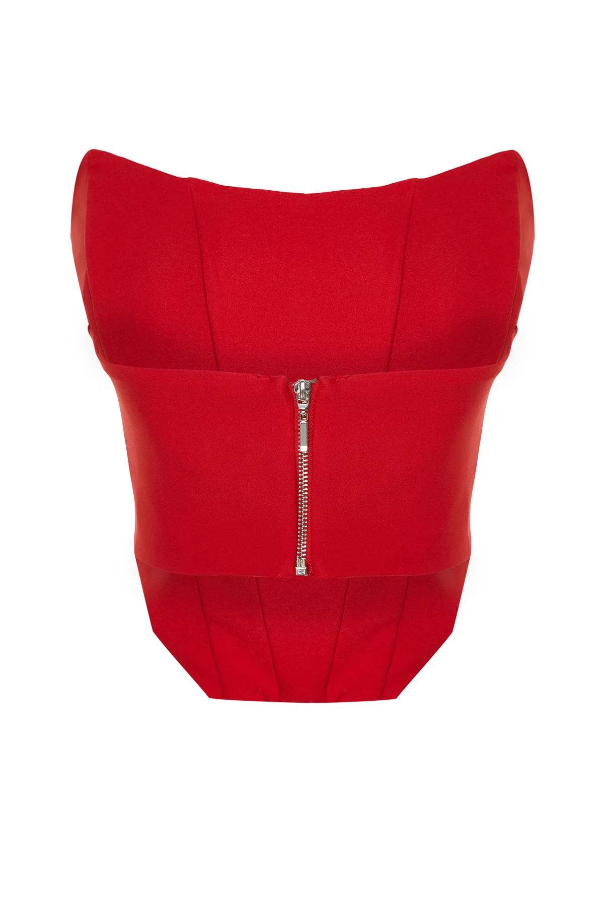 Trendyol Collection  Rotes trägerloses Bustier TPRSS21BS0032