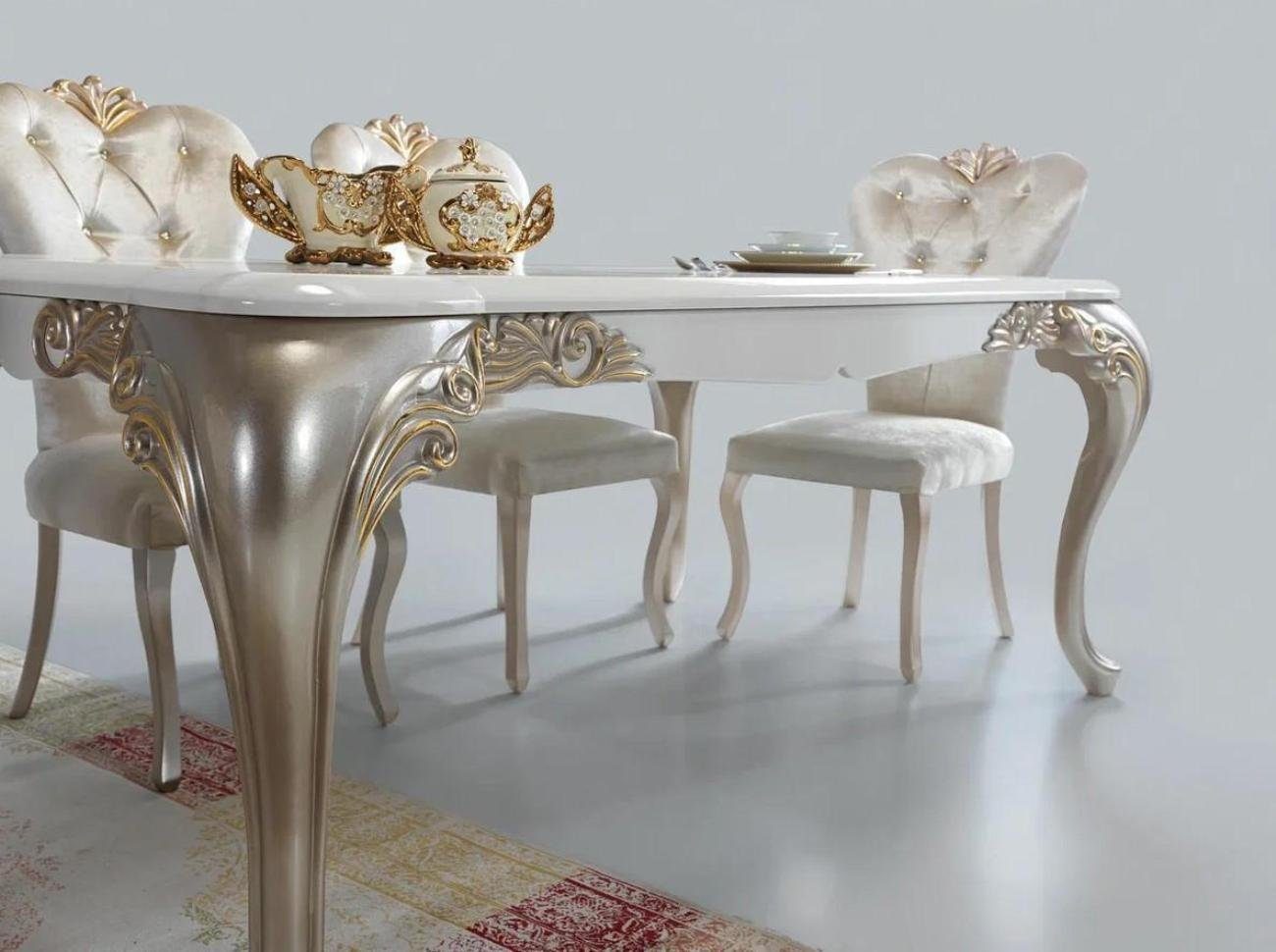 JVmoebel Esszimmer-Set Esszimmer Set Essgruppe Esstisch mit 6x Stühle Klassisch Garnitur, (7-St., 1x Esstisch + 6x Stühle), Made in Europa