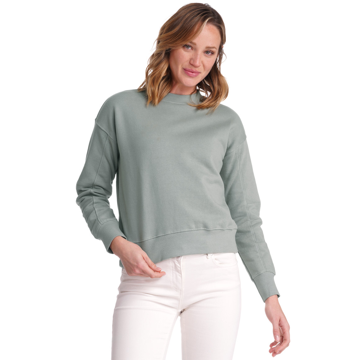 Damen Sweatshirt mit Print im Nacken