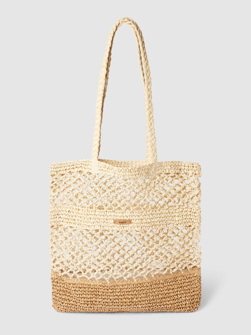 Handtasche mit Lochmuster Modell 'Mediteraz' in sand