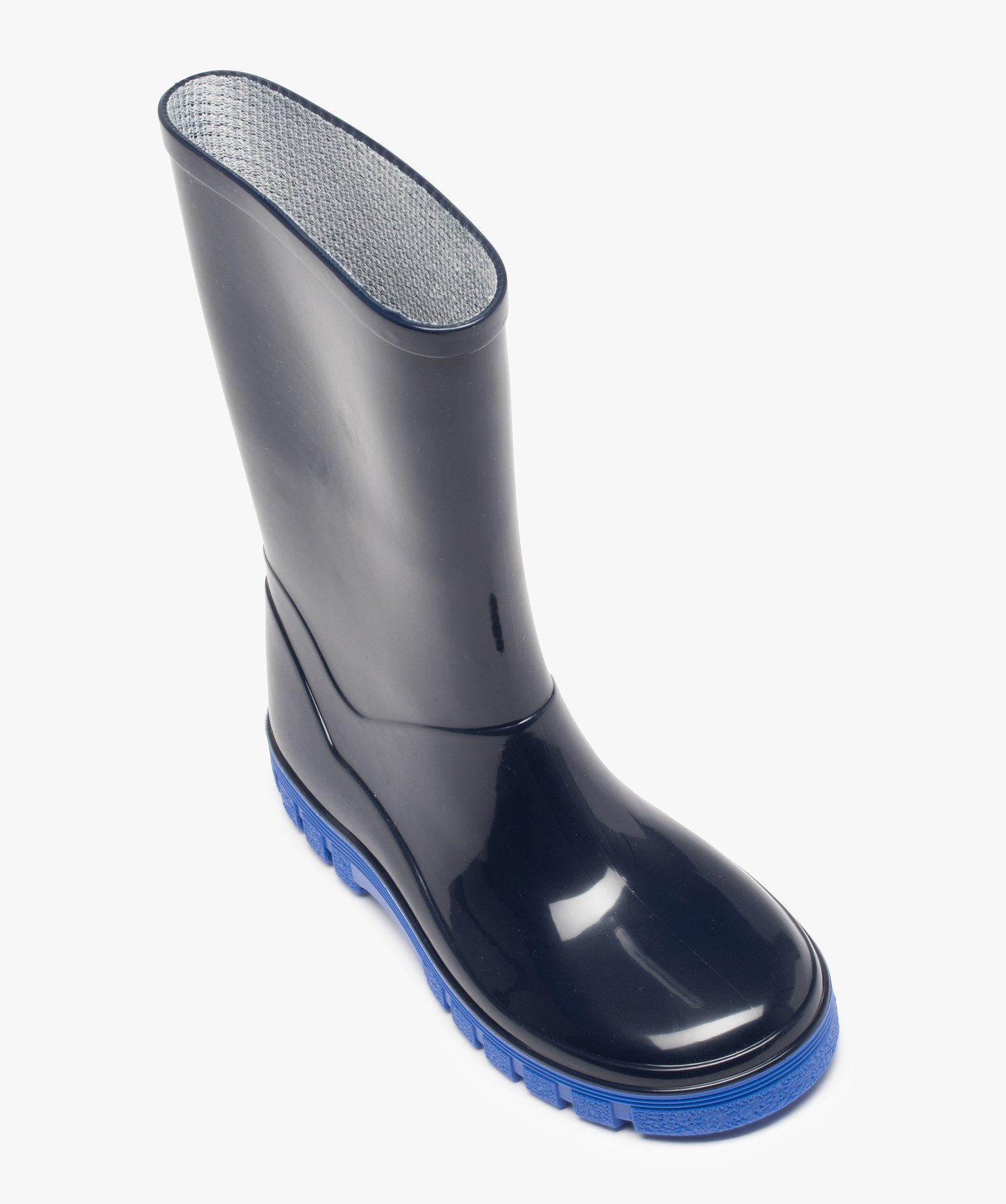 Bottes de pluie Garçon à semelle crantée contrastante marine | GEMO