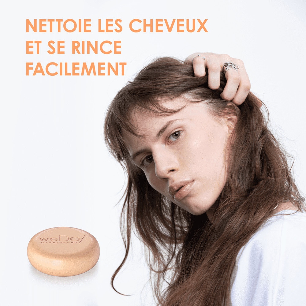 wedo Shampoing Solide Vegan Hydratation et Brillance pour cheveux normaux et abîmés Shampooing solide vegan pour cheveux normaux abimés