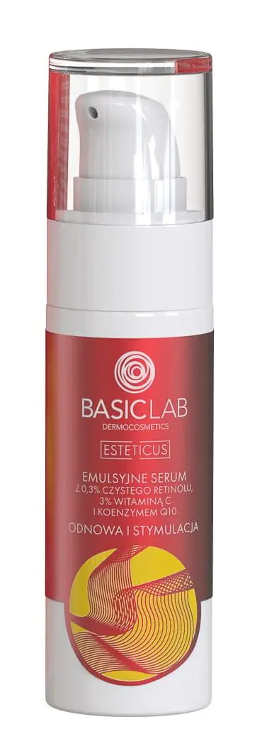 BasicLab Emulsion Serum med Retinol 0,3%, C-vitamin 3% og Coenzym Q10