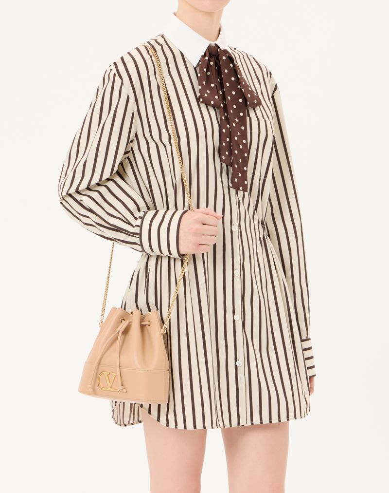 VLogo Signature Mini Nappa Bucket Bag