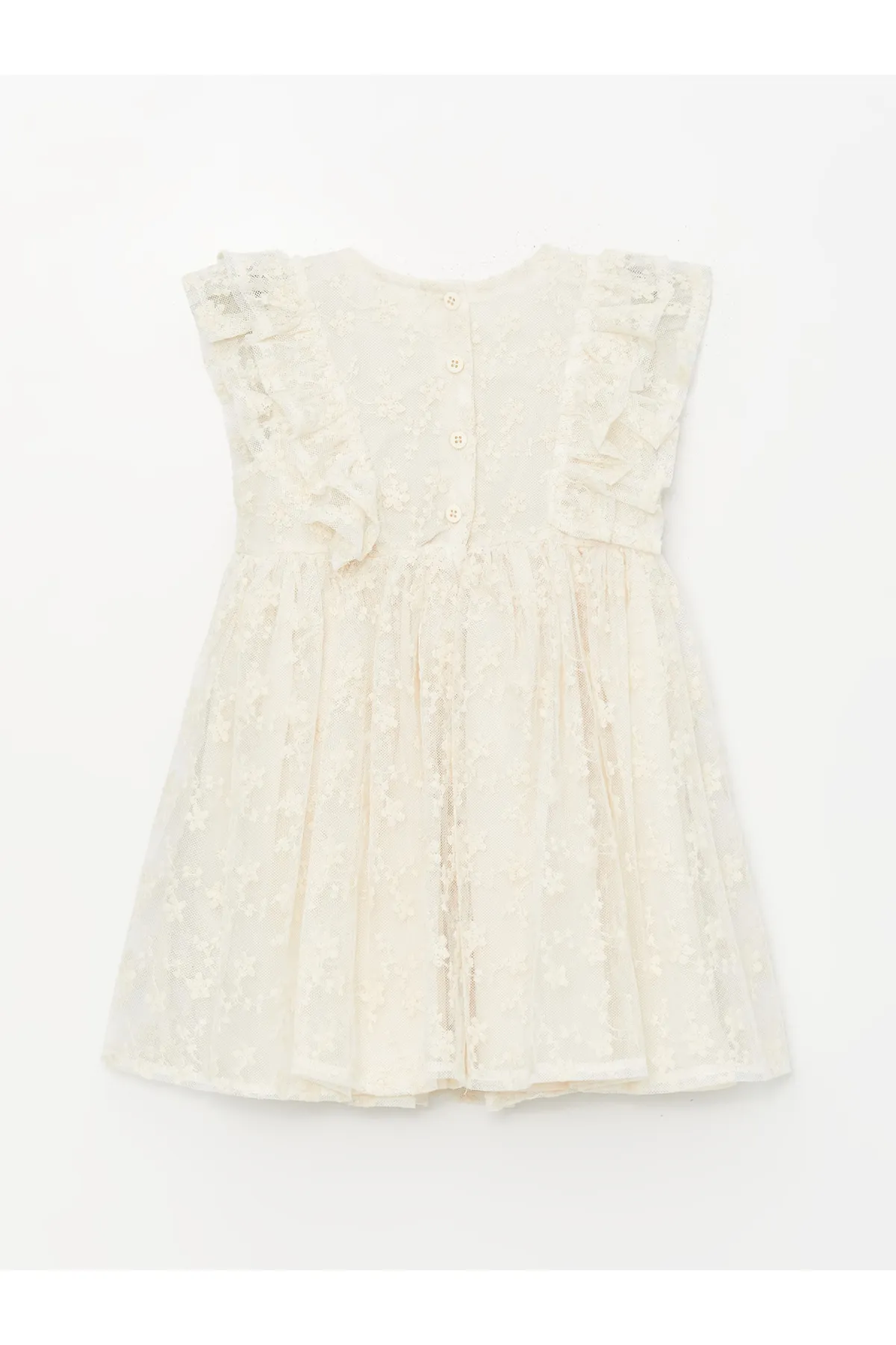 LC Waikiki  Spitzenkleid für Mädchen mit Rundhalsausschnitt