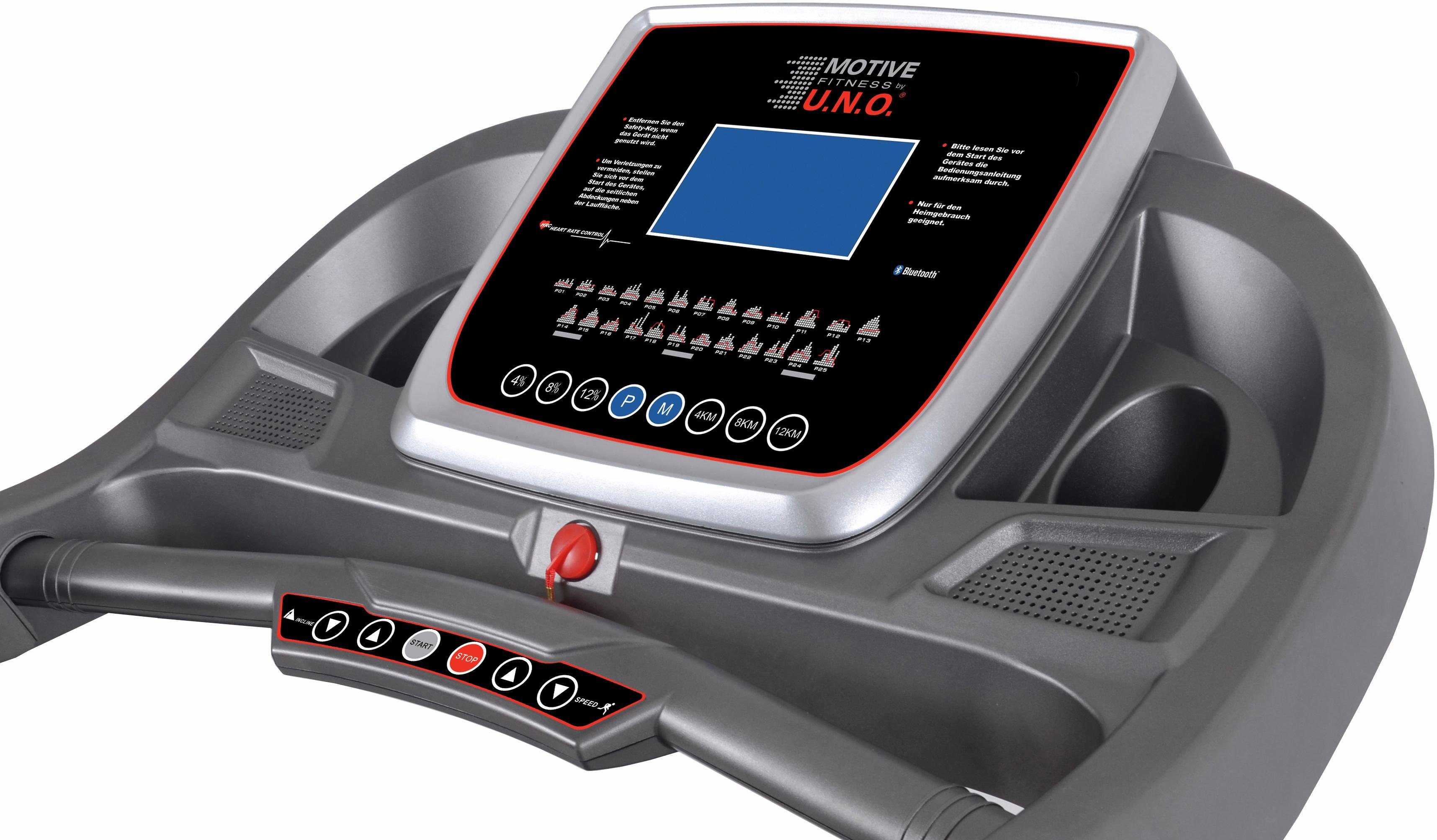 MOTIVE FITNESS by U.N.O. Laufband TR 650, mit Höchstgeschwindigkeit 24 km/h und Soft-Motion-Foldsystem
