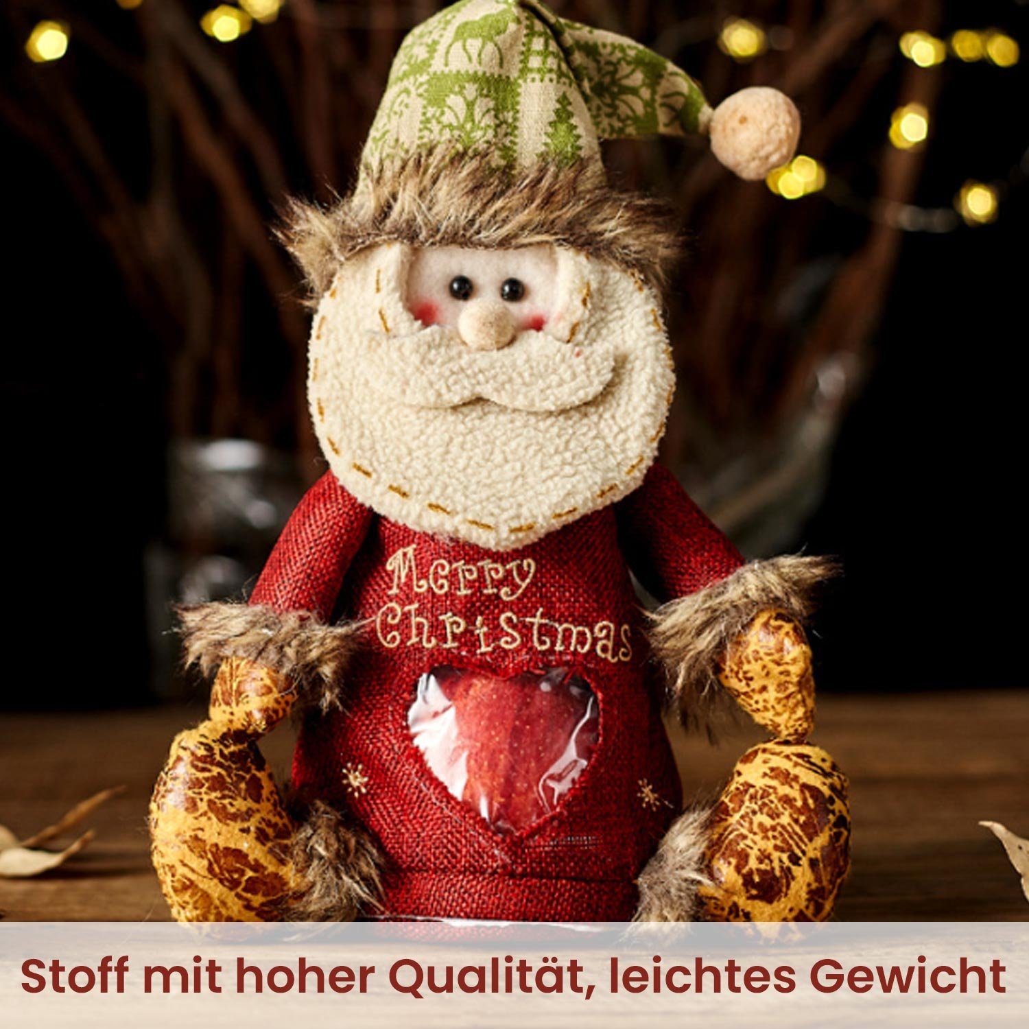 TOPMELON Aufbewahrungstasche 3-St Weihnachts-Leckerli-Beutel Apfeltüten