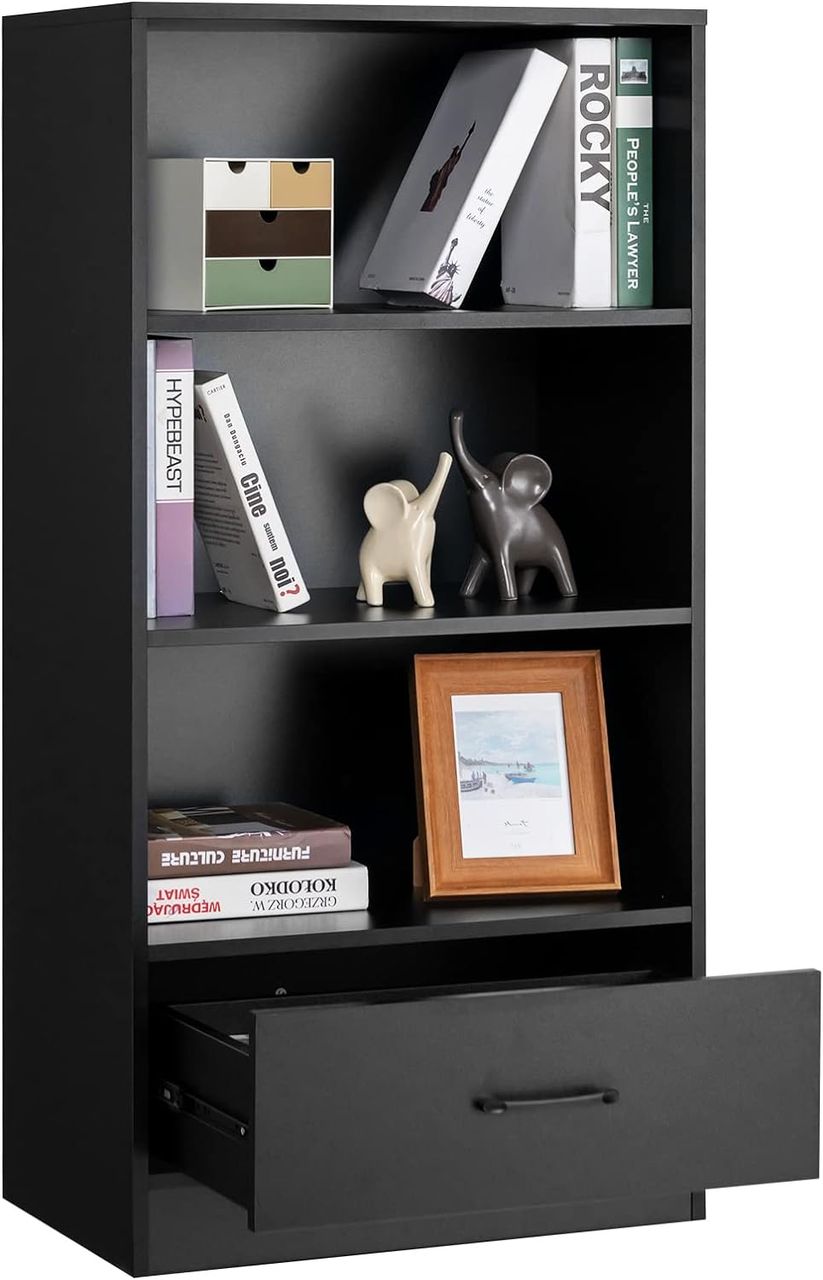 Costway 120cm Bücherregal mit Schubladen